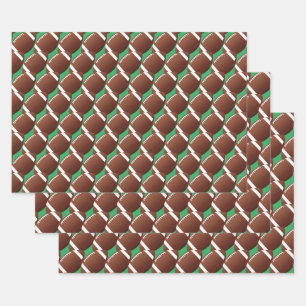 Footballs Verpakkingspapiersets voor sportontwerp Inpakpapier Vel