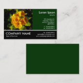 Footed Photo - Dk Green - Primroses Visitekaartje (Voorkant / Achterkant)
