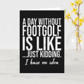 Footgolf grappige sport cadeau idee kaart (Gele Bloem)