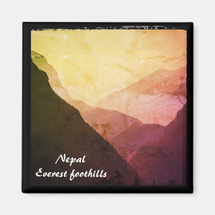 Foothill van de Everest, vintage Himalaya, Nepal Magneet