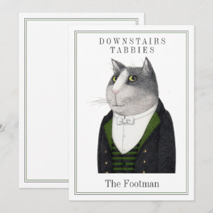 FOOTMAN CAT 5x7 Platte Kaart + Tekst