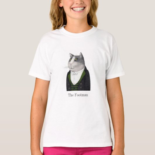 FOOTMAN CAT T-shirt voor meisjes (Voorkant)