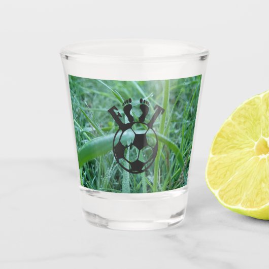 Footprint of Victory Shot Glas (Voorkant)