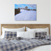 Footprints in the Snow 2009 Canvas Afdruk (Insitu (Slaapkamer))