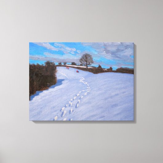 Footprints in the Snow 2009 Canvas Afdruk (Voorkant)