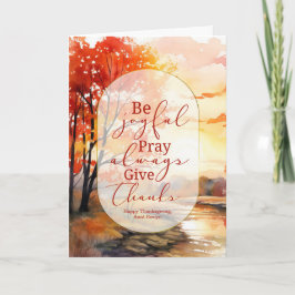 for Aunt Thanksgiving Autumn Foliage Custom Feestdagen Kaart