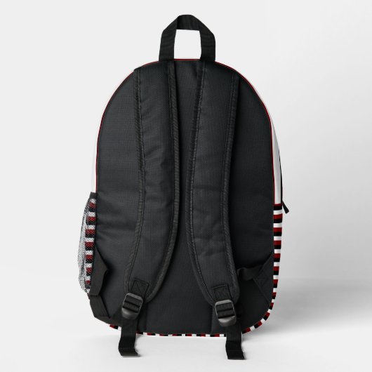 For Bold Souls – Deep Red Backpack Bedrukte Rugzak (Achterkant)