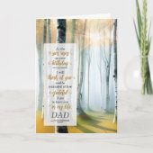 for Dad on his Birthday Outdoors with Birch Tree  Kaart (Voorkant)