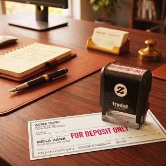 For Deposit Only  Zelfinktende Stempel