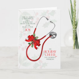 for Doctor Stethoscope Joy and Cheer Feestdagen Kaart