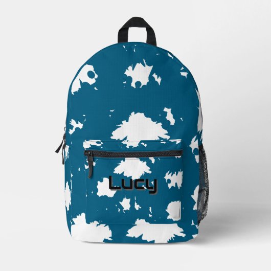 For Dreamers – Blue Splash Backpack Bedrukte Rugzak (Voorkant)