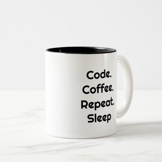 For Engineers – Code. Coffee. Sleep Coffee Mug (Devant droit)