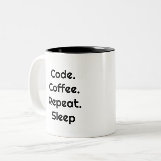 For Engineers – Code. Coffee. Sleep Coffee Mug (Devant gauche)