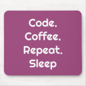 For Engineers – Code. Coffee. Sleep Mouse Pad Muismat (Voorkant)