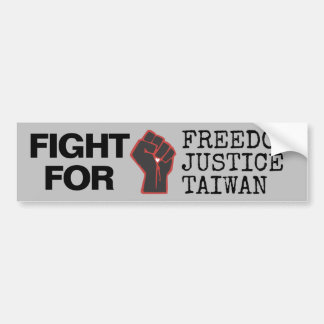 For Freedom Justice Taiwan Bumpersticker