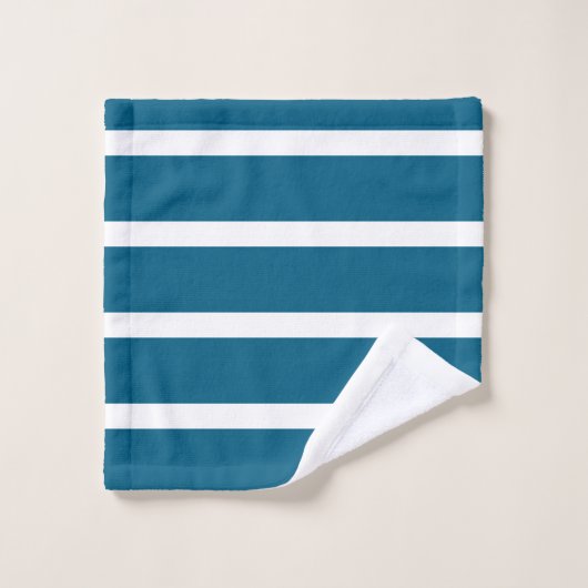 For Fresh Spaces – Deep Blue & White Striped Bad Handdoek (Wasdoekje)