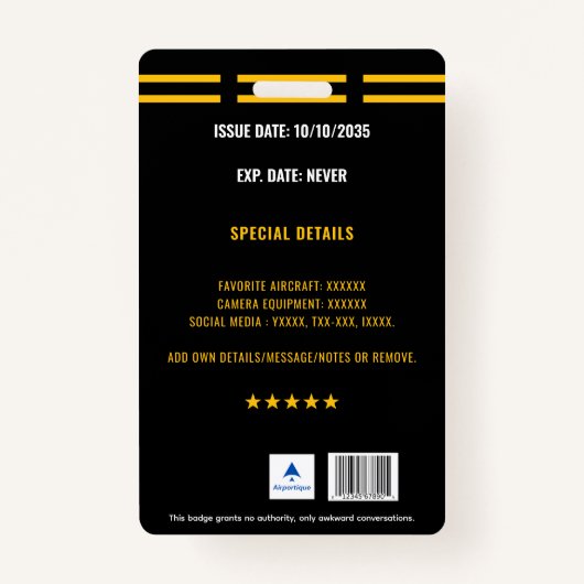 For Fun Planespotter Badge (Dos)