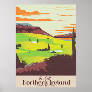 "For Golf" Northern Ireland Travel poster