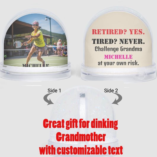 For Grandmother Pickleball best player Snow Globe