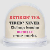 For Grandmother Pickleball best player Snow Globe (Arrière)