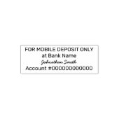 For Mobile Deposit Only Bank Account Signature Zelfinktende Stempel (Design)