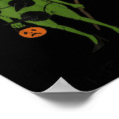 For October, Funny Halloween, Funny Witch Frog Poster (Hoek)