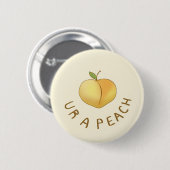 For Peach Ronde Button 5,7 Cm (Voorkant /achterkant)