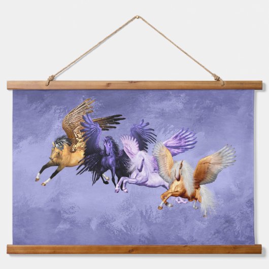 For Pegasi Flying Horses Pegasus Stallions Hangend Wandkleed (Voorkant)