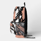 For Soft Souls – Blush Beige Abstract Backpack Bedrukte Rugzak (Rechts)