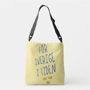 För Sverige i Tiden Bag, Zweedse Motto Crossbody Tas