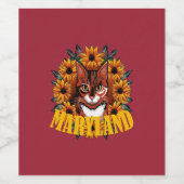 For The Love Of Maryland Calico Cat  Wijn Etiket (Enkel label)