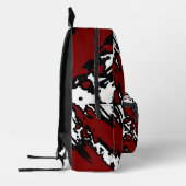 For Trend Lovers – Deep Red Abstract Backpack Bedrukte Rugzak (Links)