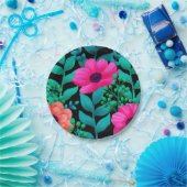 Foral en glamour Seamless Pattern Natural Spring Papieren Bordje (Feest)