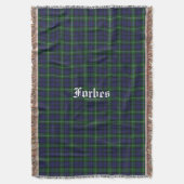 Forbes Clan Tartan Pset Custom Throw Blanket Deken (Voorkant Verticaal)