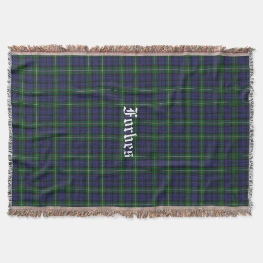 Forbes Clan Tartan Pset Custom Throw Blanket Deken (Voorkant)