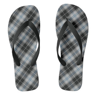Forbes Dress Witte en Groene Schotse Plaid Teenslippers