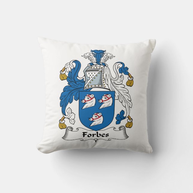 Forbes Family Crest Kussen (Voorkant)