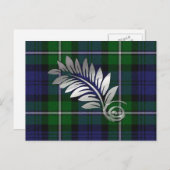 Forbes Plaid & Fern Save the Date Briefkaart (Voorkant / Achterkant)