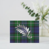 Forbes Plaid & Fern Save the Date Briefkaart (Staand voorkant)