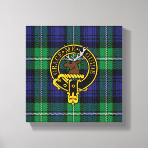 Forbes Scottish Crest en Tartan Canvas print