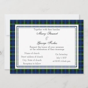Forbes Scottish Wedding Invitation Kaart