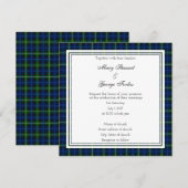 Forbes Scottish Wedding Square Invitation Kaart (Voorkant / Achterkant)
