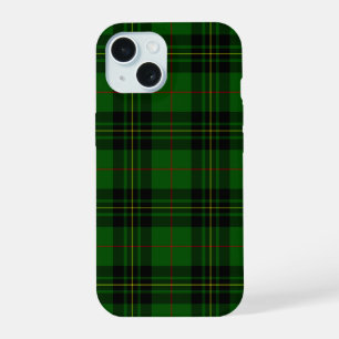 Forbes tartan green black plaid iPhone 15 hoesje