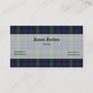 Forbes Tartan Schotlandse Plaid Zakelijke Visiteka Visitekaartje