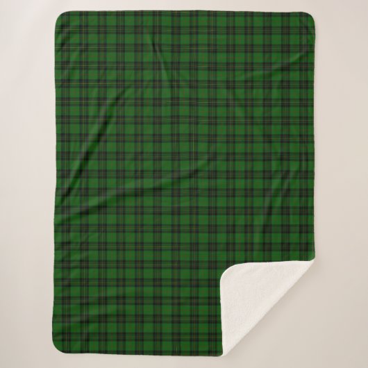 Forbes tartan vert noir plaid (Devant)