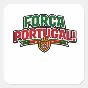 FORÇA PORTUGAL 🇵🇹 Portugal trots Pride Vierkante Sticker