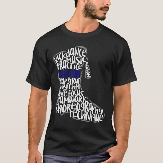 Forçage Team Marching Bande Word Cloud Art T-shirt (Devant)