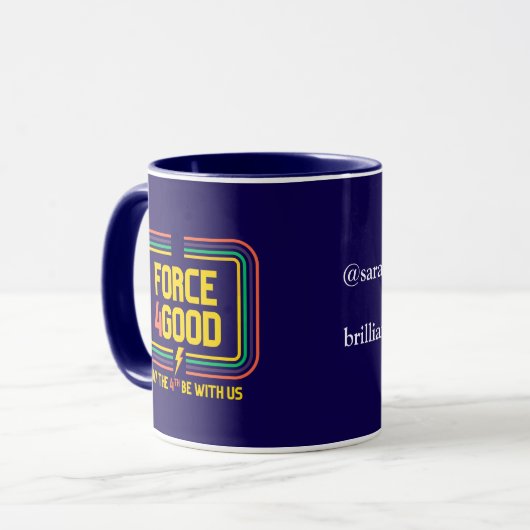 Force4Good Navy Blue Mug (Devant gauche)
