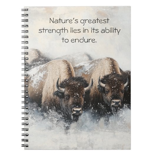Force dans la tempête : Carnet de bison (Devant)