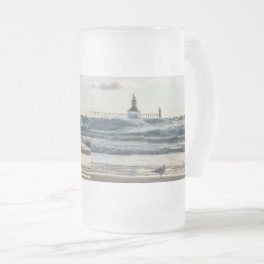 Force Derrière La Beauté Verre Frosted Beer Mug (Devant droit)